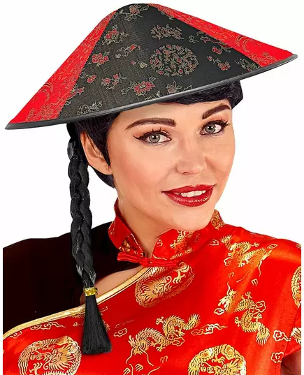 Chinese hat with black braid, image 2