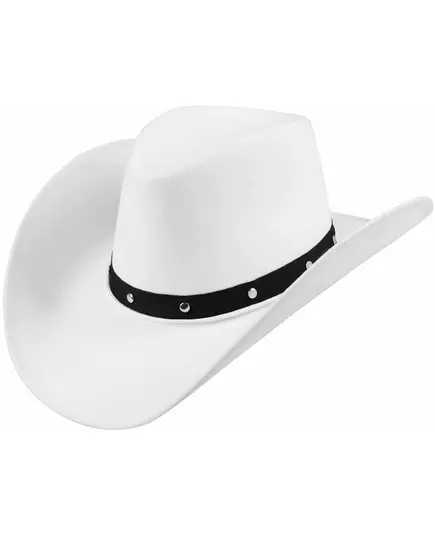 Adult white and black cowboy hat, image 2
