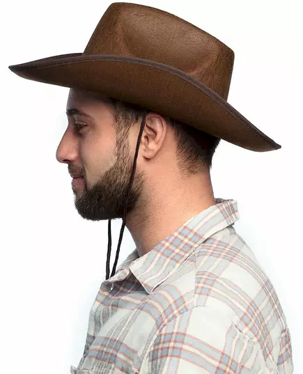 Adult brown cowboy hat, image 2