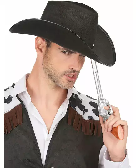 Adult black cowboy hat, image 2