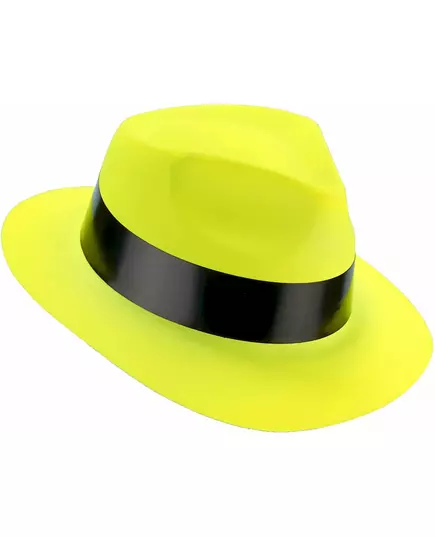Neon gul gangsterhatt for voksne, bilde 2