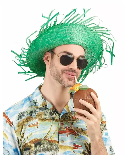 Grønn hawaiisk hatt for voksne, bilde 2