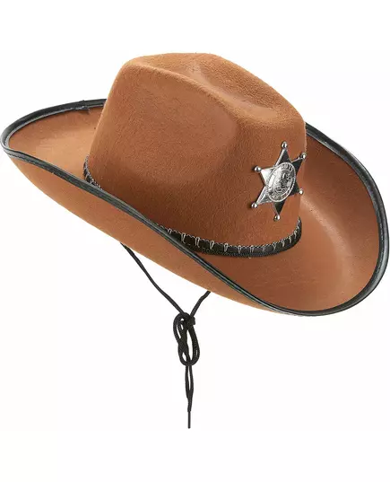 Brun sheriffhatt for voksne, bilde 2