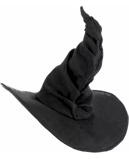 Adult black velvet witch hat, image 2
