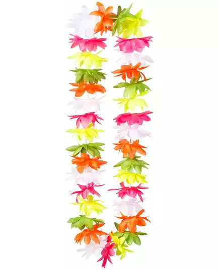 Adult neon colored Hawaiian necklace, image 2
