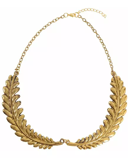 Gold laurel leaf motif necklace for adults, image 2