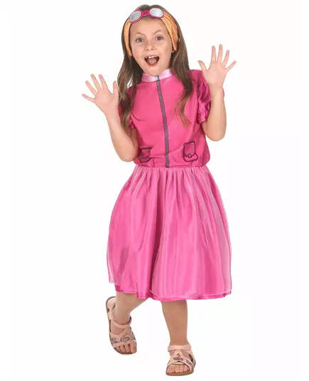 Pink aviator dog costume for girls, Size: 10-12 years (130-140 cm), image 2