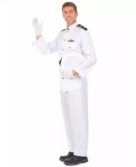 Men's naval officer uniform costume, Size: X-Large, image 2