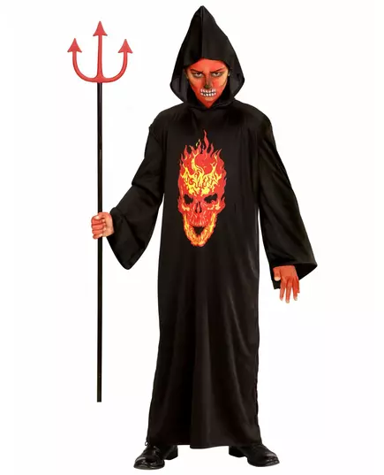 Djevelens Grim Reaper-kostyme til barn, Størrelse: 5–7 år 128 cm), bilde 2