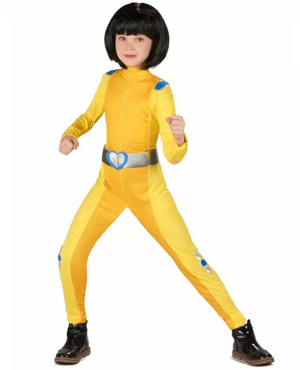 Yellow Shock Spy Costume for Girls, Size: S 5-6 years(105-116 cm), image 2