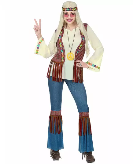 Hippie Fredskostyme for Kvinner, Størrelse: S, bilde 2