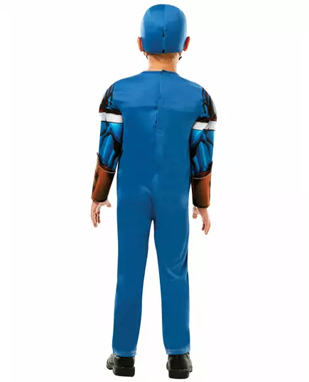 Deluxe Captain America animated series costume for boys, Size: 3-4 years (90 to 104 cm), image 2