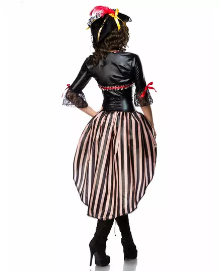 Sexy luxury red corset pirate costume for women, image 2