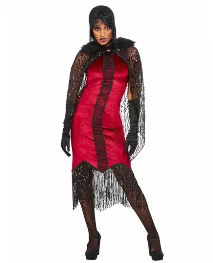 Women's cabaret vampire costume, Size: Large, image 2