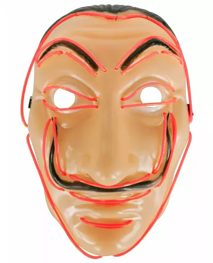 Rød LED-tyvmaske for voksne, bilde 2
