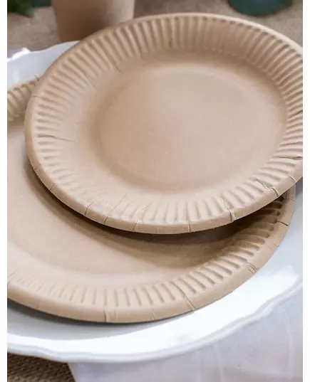 10 tallerkener av kraftpapir 23 cm, bilde 2