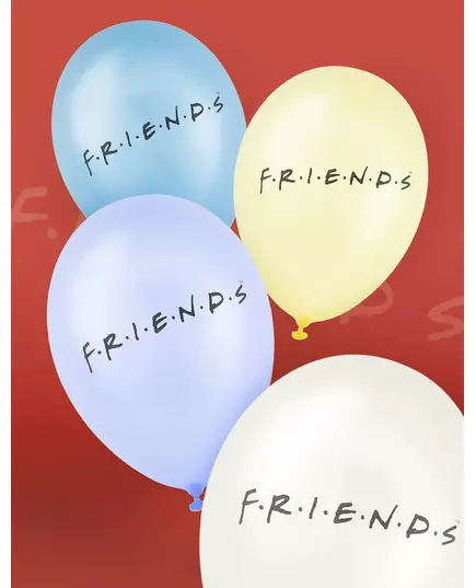 10 Friends lateksballonger 25x32cm, bilde 2