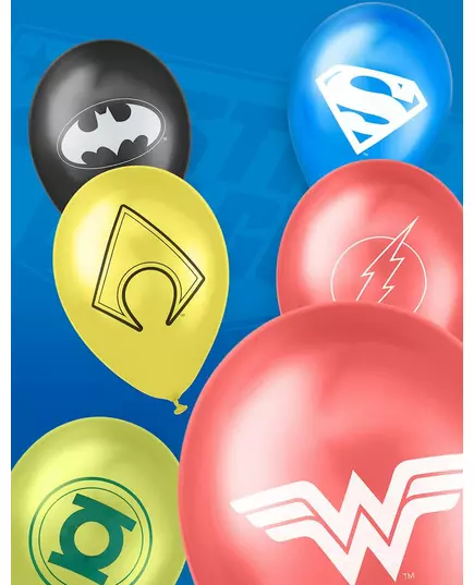 10 Justice League lateksballonger 25 x 32 cm, bilde 2