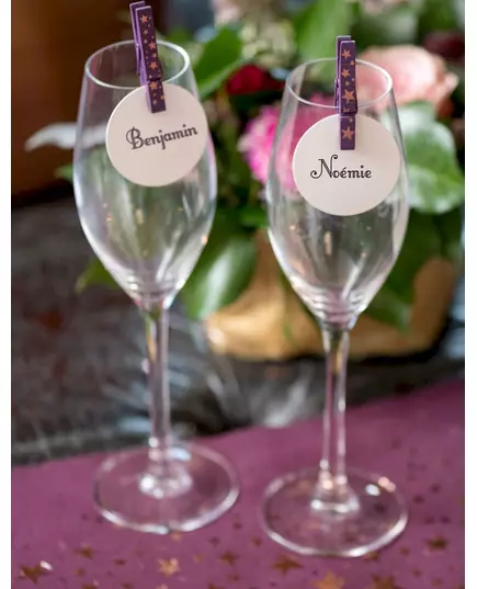 10 round white cardboard place cards 4.7 cm, image 2