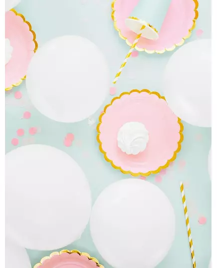 100 hvite pastellfargede latexballonger 26 cm, bilde 2