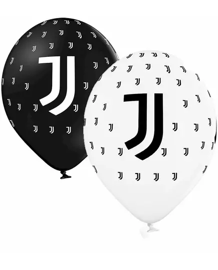12 Juventus svarte og hvite lateksballonger 30 cm, bilde 2