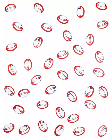 150 Red and Blue Rugby Ball Table Confetti, image 2