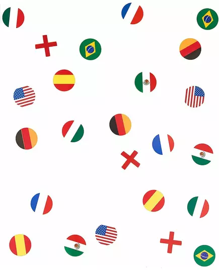 150 Multi-Nation Flag Table Confetti, image 2