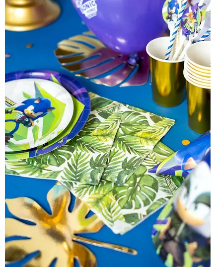 16 Palm Tropical Luau Paper Napkins 33 x 33 cm, image 2