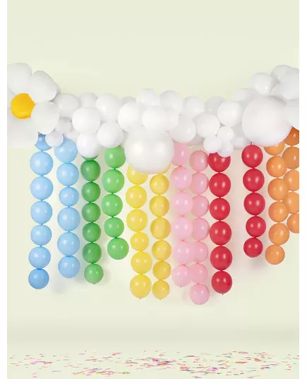 20 pastellblå oppblåsbare ballonger til sammenkobling 28 cm, bilde 2