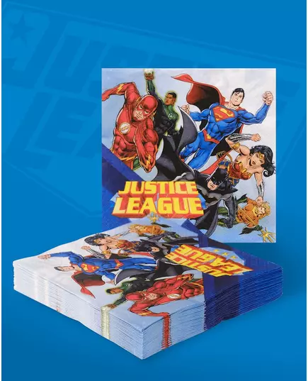 20 Justice League Paper Napkins 33 x 33 cm, image 2