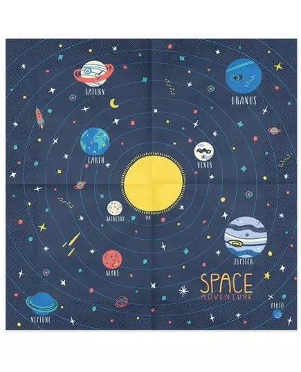 20 Space Adventure Paper Napkins 33 x 33 cm, image 2