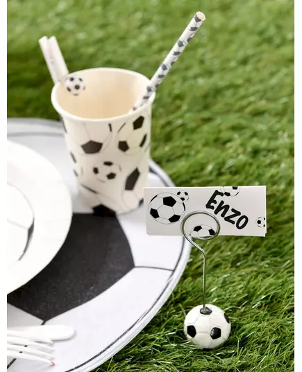 4 Football ball place cards 3 x 9 cm, image 2