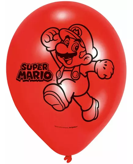 6 Super Mario latex balloons, image 2
