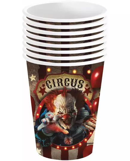 6 Halloween-klovnepapirkopper 240 ml, bilde 2