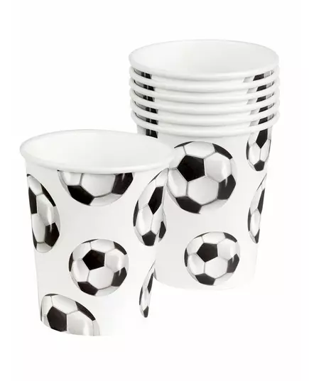 10 Football Party 21 cl cardboard cups, image 2