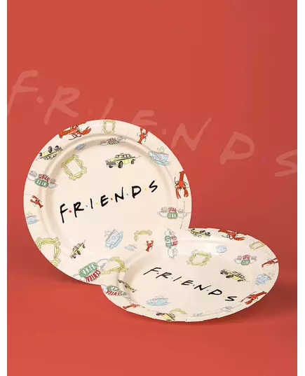 8 Friends paper plates 23 cm, image 2