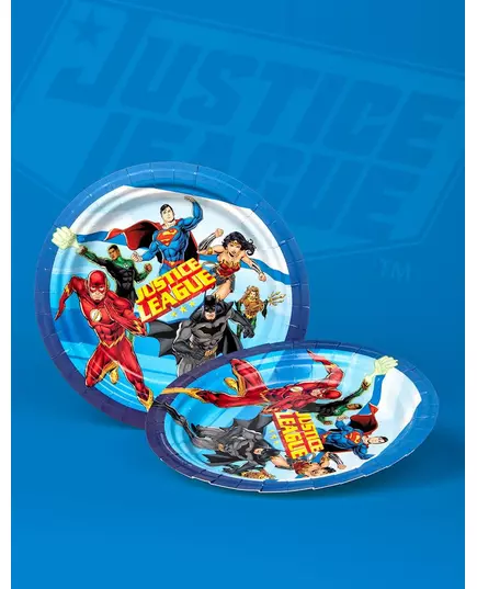 8 Justice League 23cm Paper Plates, image 2