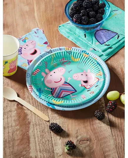 8 små Peppa Gris-papirtallerkener 20 cm, bilde 2