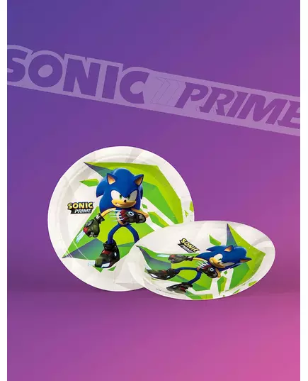 8 Sonic Prime små tallerkener 18 cm, bilde 2