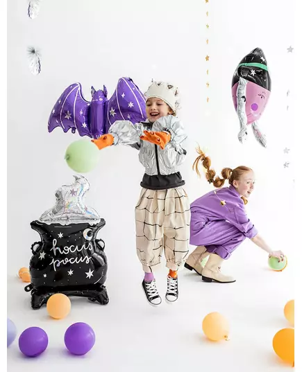Giant foil balloon purple bat 119 x 51 cm, image 2