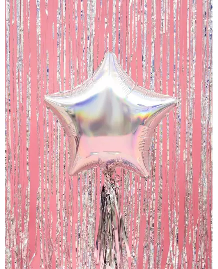 Iridescent star foil balloon 48 cm, image 2