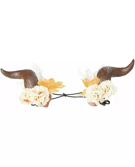Brune fortryllede horn omgitt av oransje blomster, bilde 2