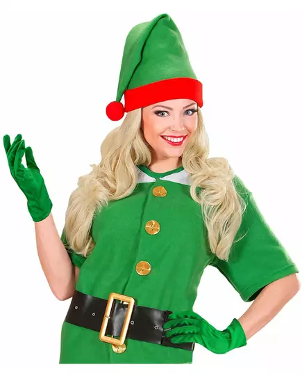 Adult green short gloves, image 2