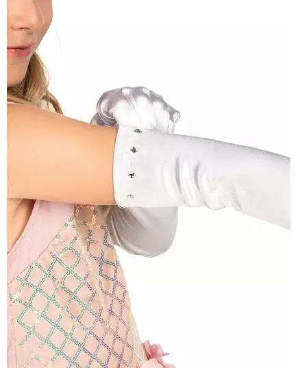 Children's long white gloves, image 2
