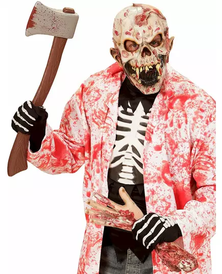 Adult Halloween skeleton gloves, image 2