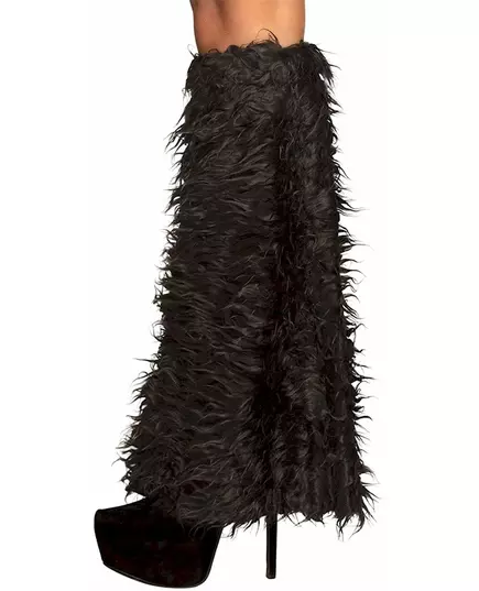 Svarte pelsede leggings for voksne, bilde 2