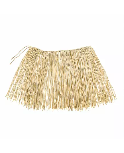 Kort hawaiisk skjørt i naturlig raffia for voksne, bilde 2