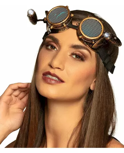 Steampunk-briller for voksne med hodelykt, bilde 2
