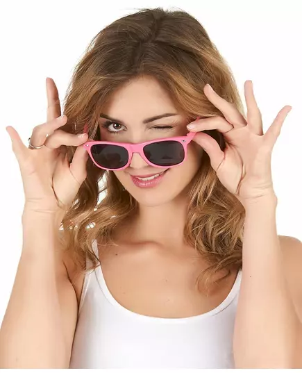 Adult pink fluorescent blue glasses, image 2