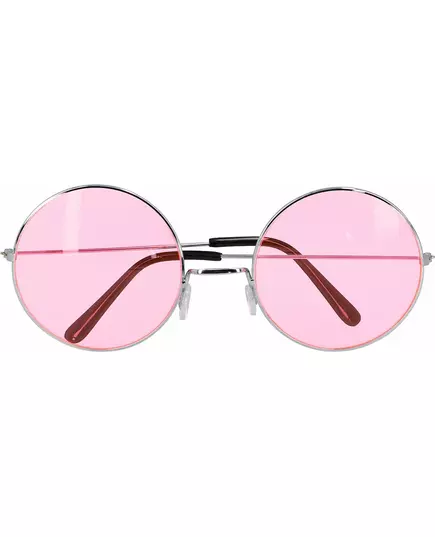 Kjempestore runde rosa hippiebriller, bilde 2